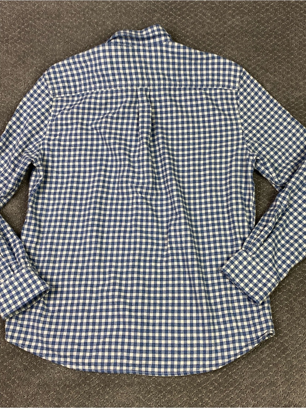 johnnie-O Flannel Shirt Mens Medium Blue White Gingham Check Hyat Hangin' Out - Picture 4 of 13